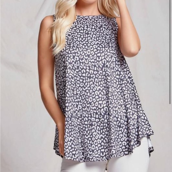 Beeson Black Leopard Tank Tunic - Picture 2 of 4